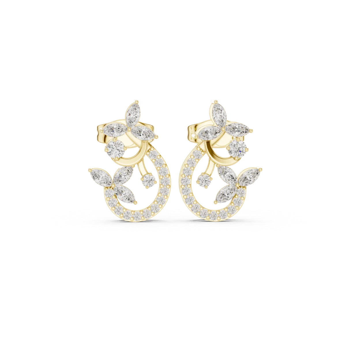 FloralCurve Earrings