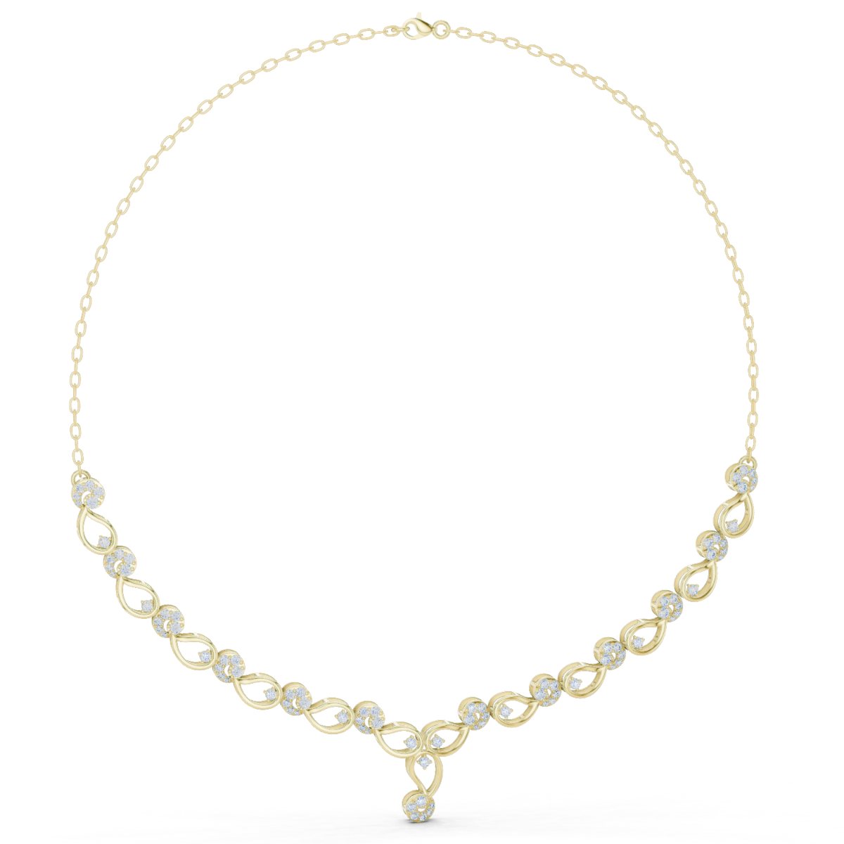 Petite Sparkle Cluster Necklace