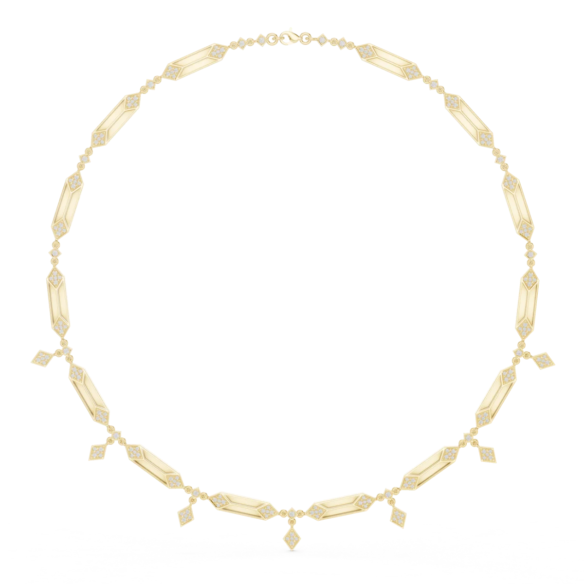 Dazzle Drop Charm daimond Necklace