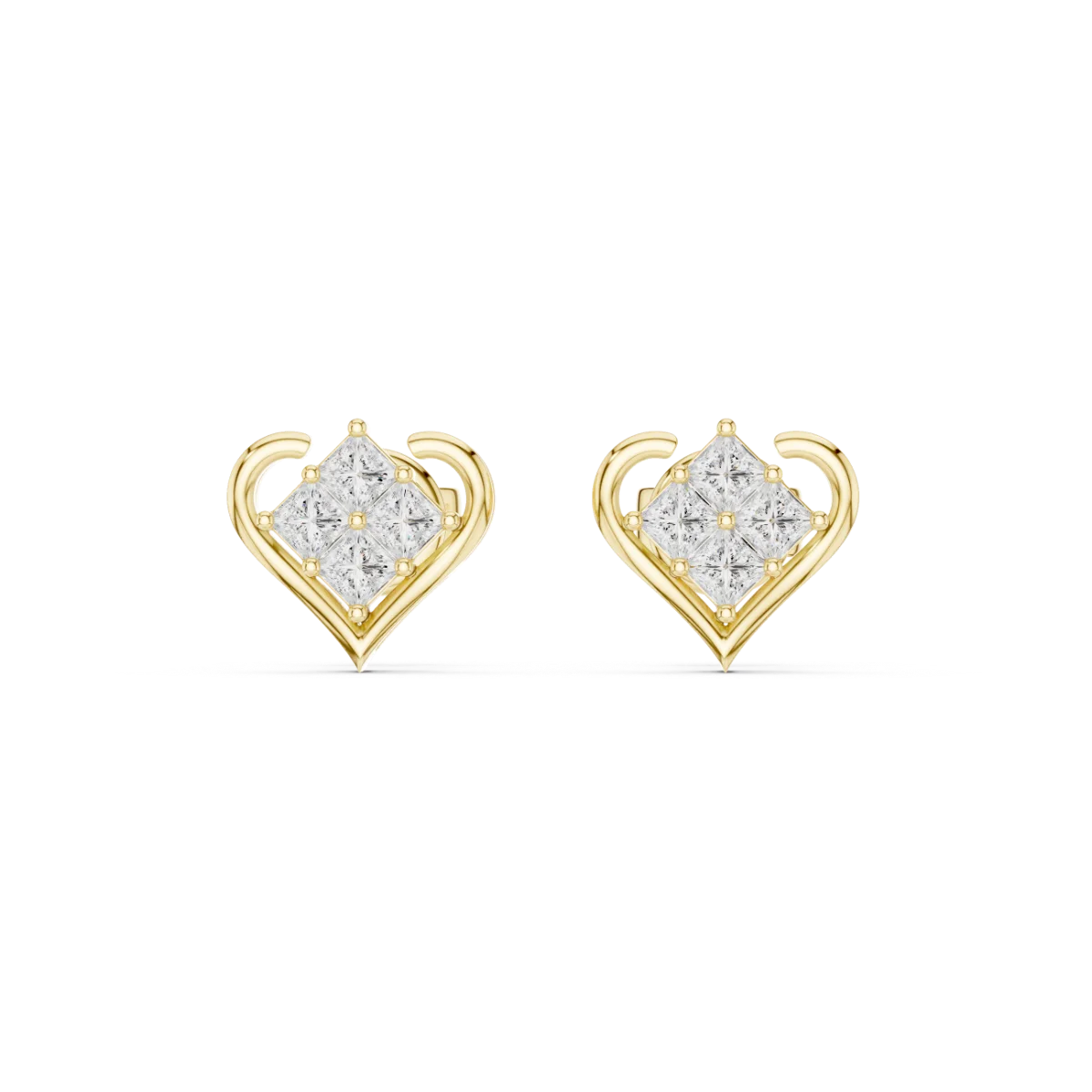 Princess Heartline Studs