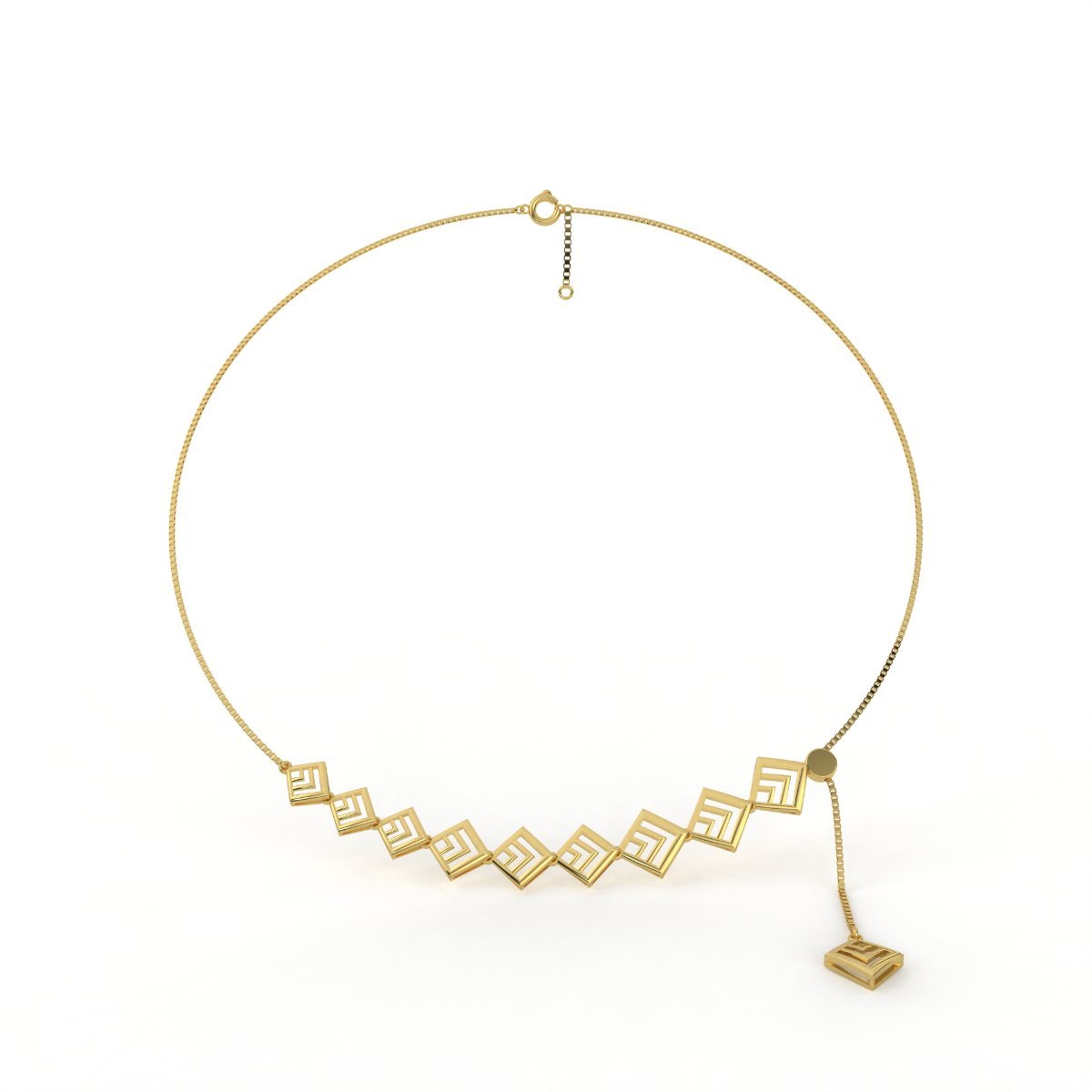 Zenvira Maze Gold Necklace
