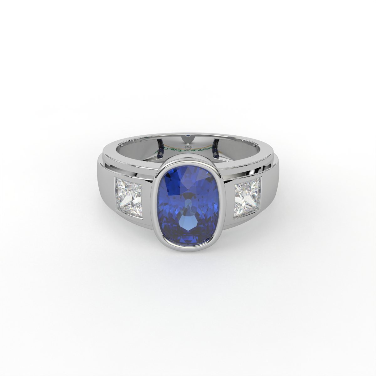 Imperial Blue Sapphire Platinum Ring