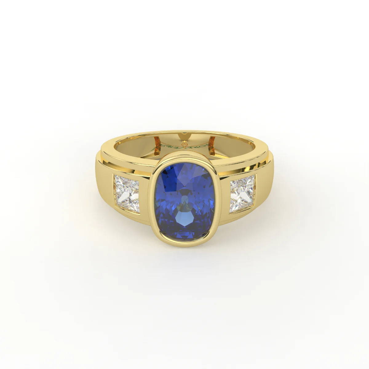 Royal Blue Gemstone Diamond Ring