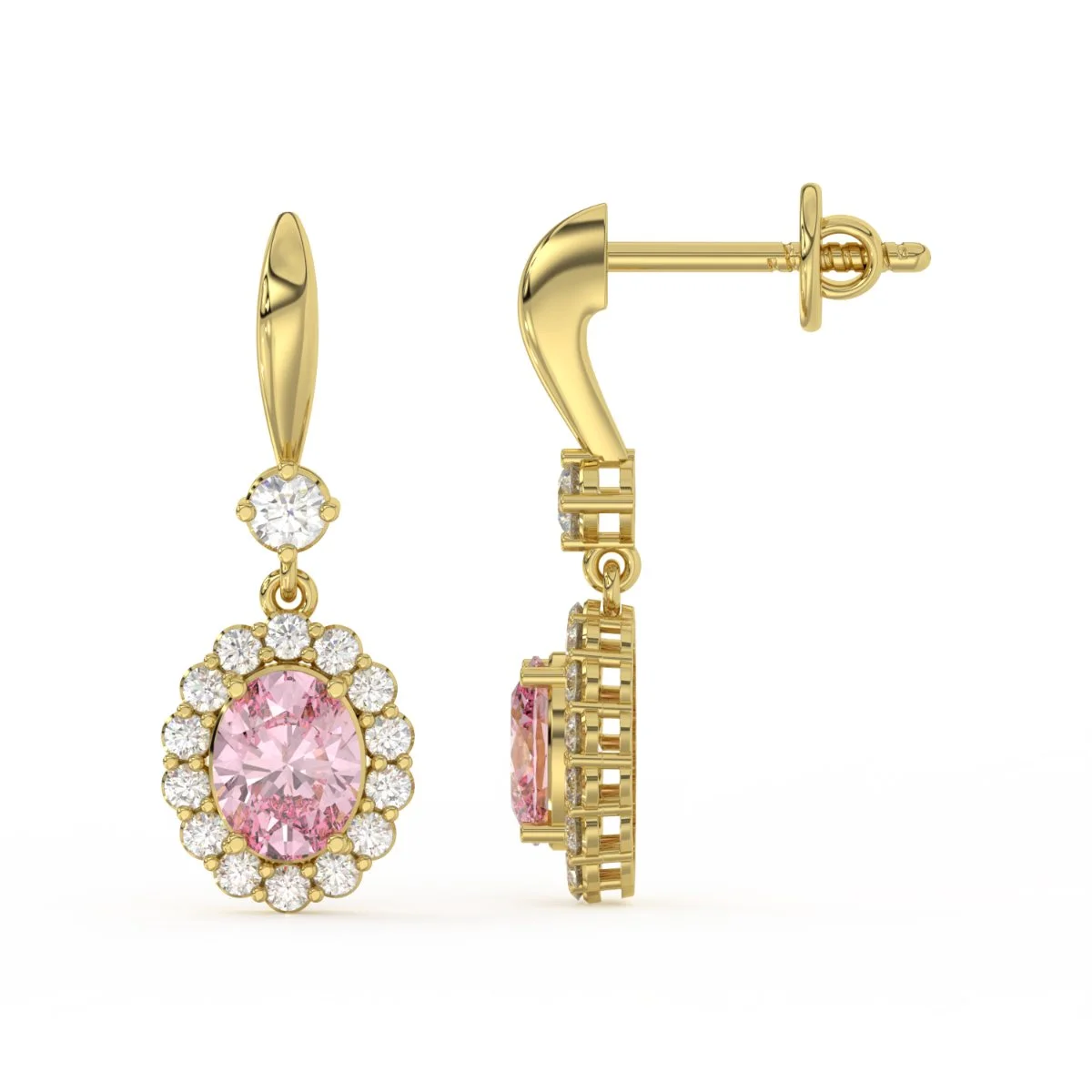 Azure Halo Drop Earrings