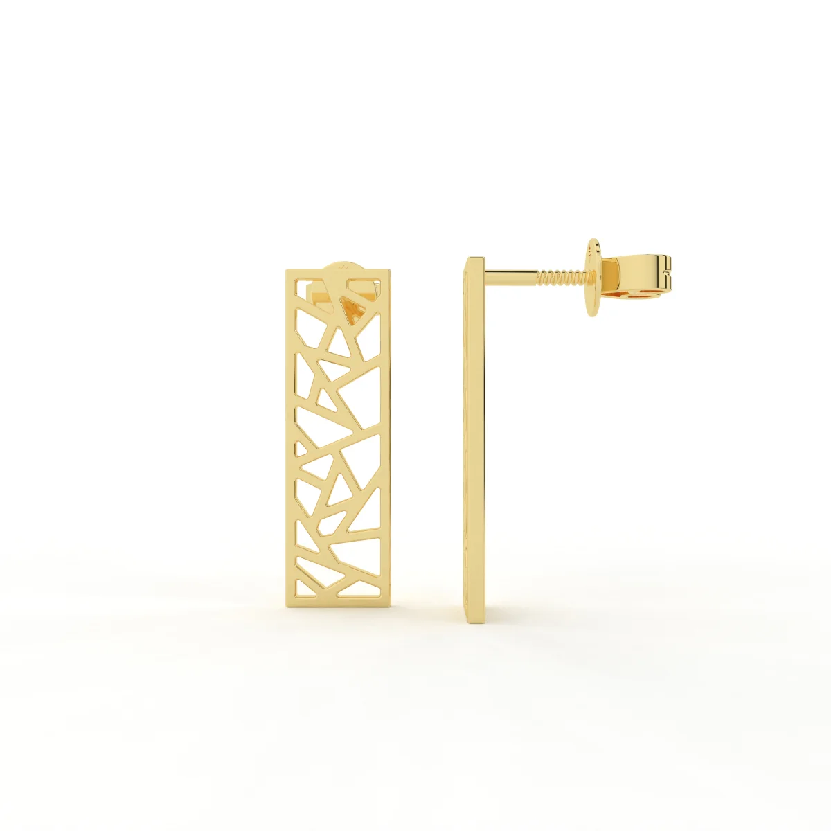 Modern Gold Geometric Earring