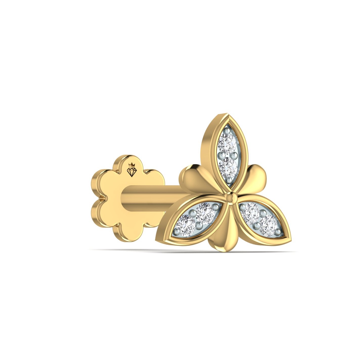 Floral Diamond Nose Pin