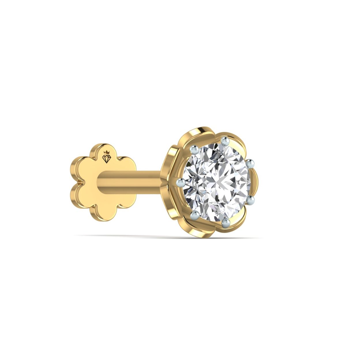 Solitaire Bloom Nose Pin