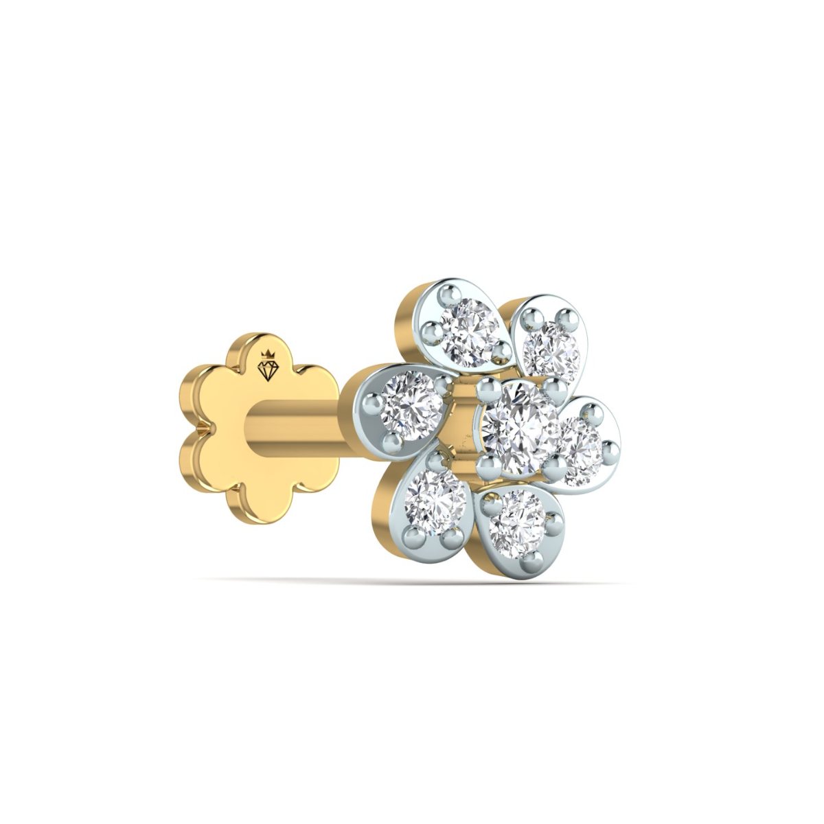 Crystal Petal Nose Pin