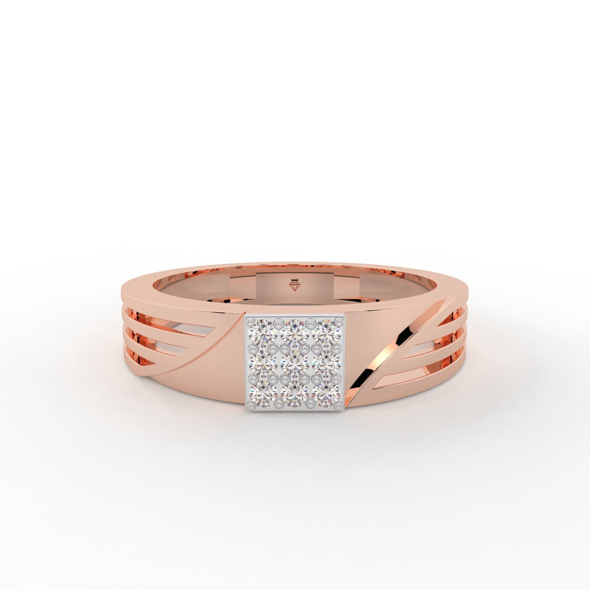 Royal Grid Diamond Men’s Ring