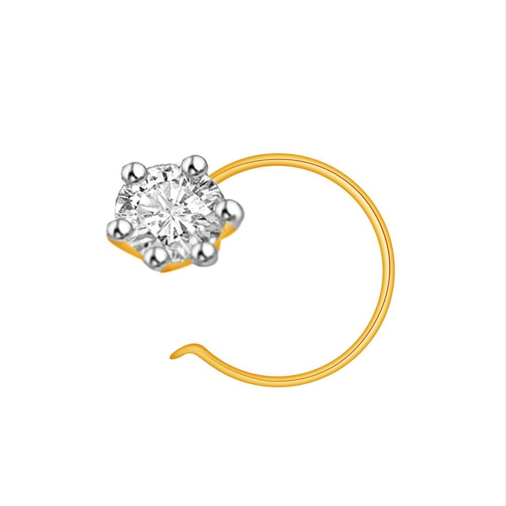 Classic Round Solitaire Nose Pin