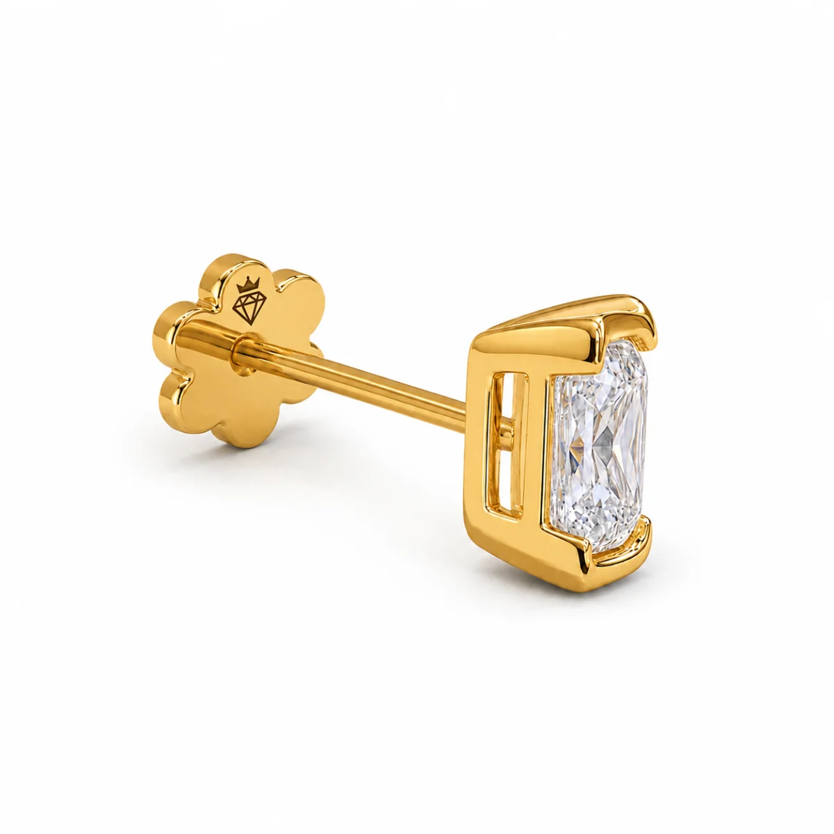 Radiant Diamond Gold Men’s Stud