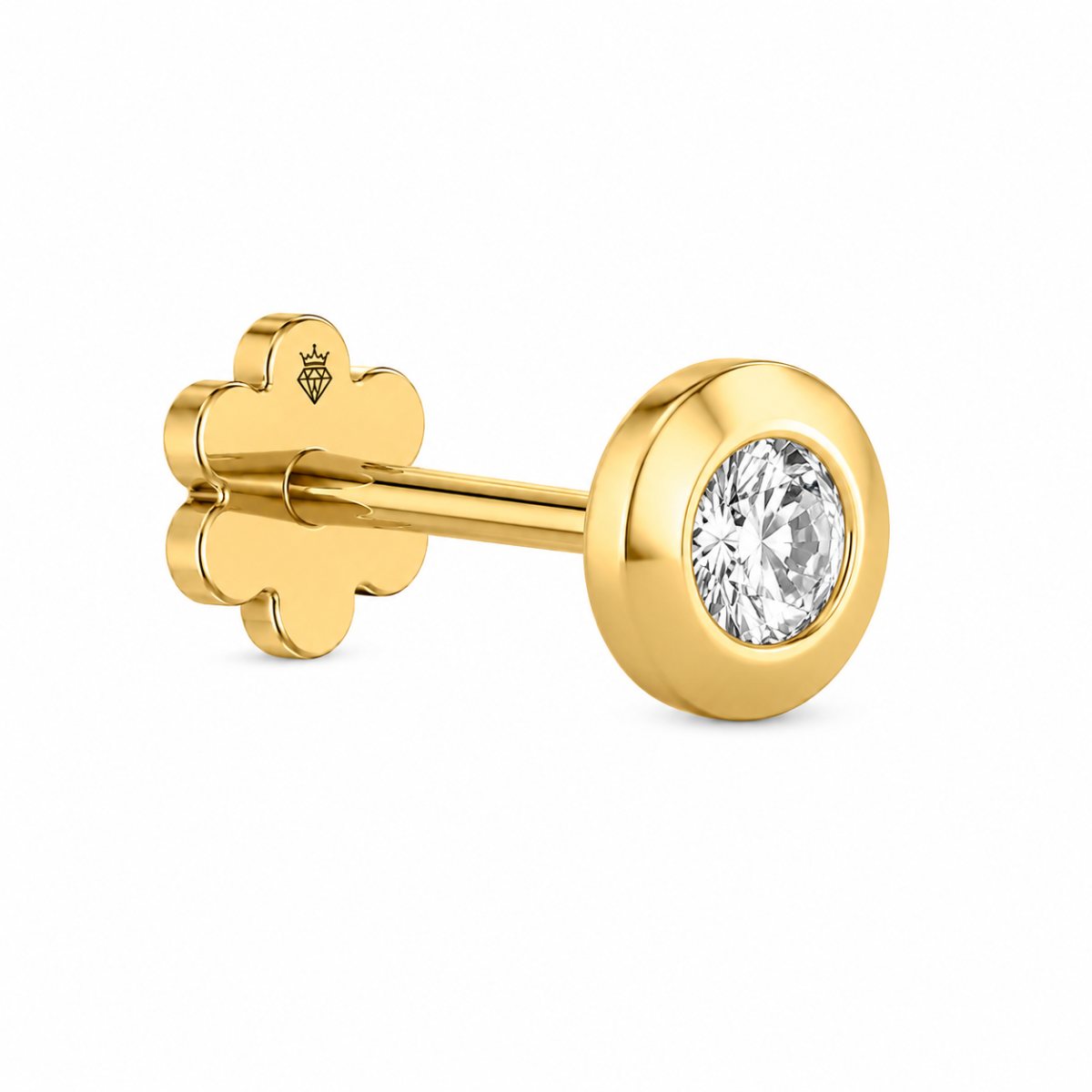 Classic Round Diamond Men’s Stud